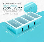 Eco-Friendly XOMOO Silicone Freezer Tray With Lid - Soup Freezer Container