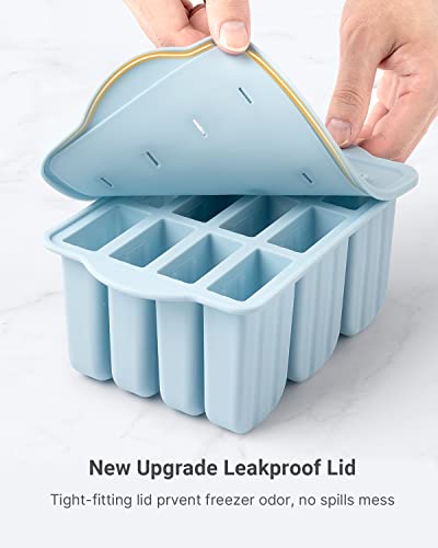 Minimalist Popsicles Molds, MEETRUE 12 Pieces Silicone Popsicle Molds  BPA-free for Daily Use