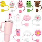 Modern LDKEDKF 11Pcs Straw Cover for Cup, Silicone Straw Topper for Daily Use
