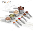 Modern TILUCK Stainless Steel Measuring Cups & Spoons Kit