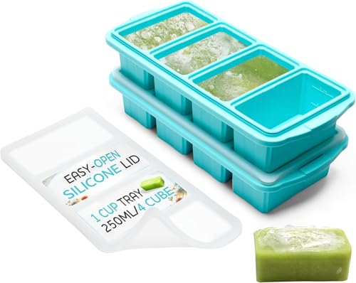 Eco-Friendly XOMOO Silicone Freezer Tray With Lid - Soup Freezer Container