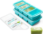 Eco-Friendly XOMOO Silicone Freezer Tray With Lid - Soup Freezer Container