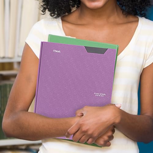 Modern Five Star 2-Pocket Folder, Plastic Folder with Stay-Put Collection
