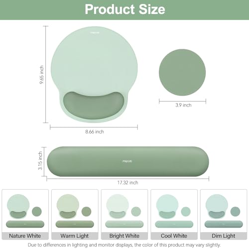 Minimalist MOSISO Wrist Rest Support for Mouse Pad&Keyboard Set, Circle Set