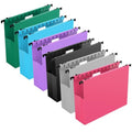 Minimalist Extra Capacity Plastic Hanging File Folders,12 Pack Essentials