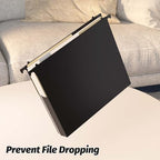 Minimalist Extra Capacity Plastic Hanging File Folders,12 Pack Essentials