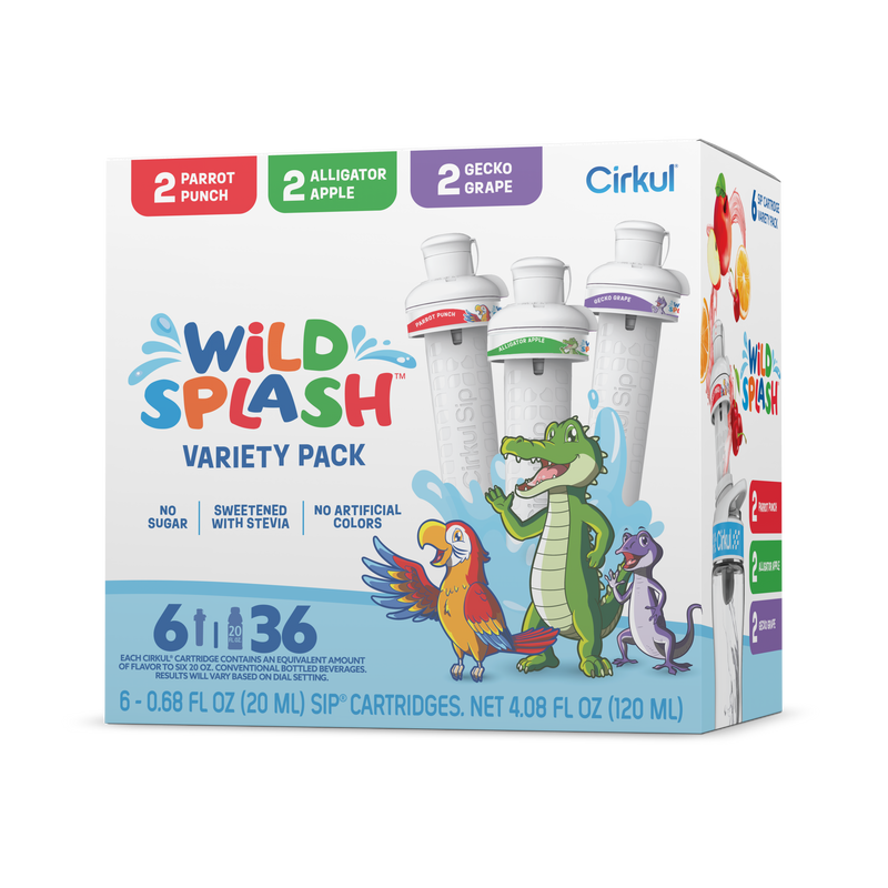 Sugar-Free Wild Splash 6-Pack Variety Pack 2TB7 - Zero-Calorie Multi-Flavor Sip Pods for Water Bottle - Default Title