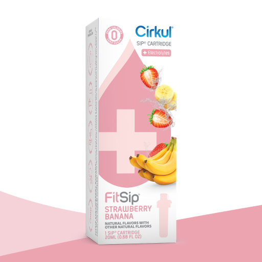 Vitamin-Infused FitSip Strawberry Banana 0KFS - Electrolyte Hydration Enhanced Taste Cartridges - Default Title