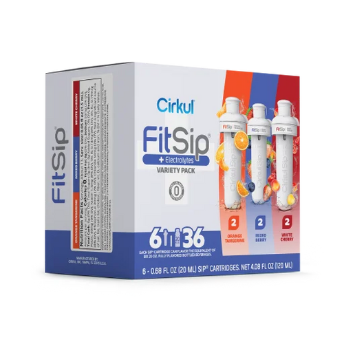 Natural Fruit Flavored FitSip 6-Pack Variety Pack HE3H - Zero-Calorie Multi-Flavor Sip Pods for Water Bottle Detail