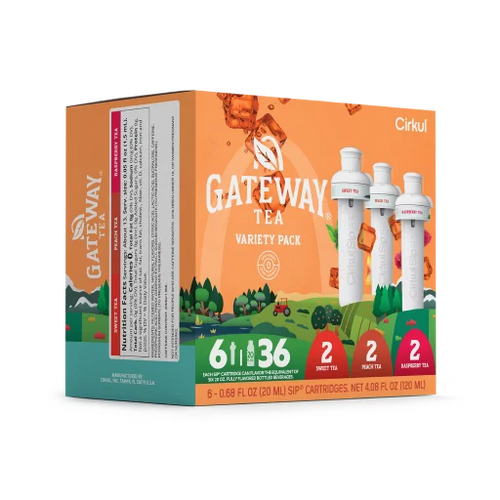 Natural Fruit Flavored Gateway Tea 6-Pack Variety Pack HM0F - Vitamin-Infused Natural Refreshing Flavor Core Detail