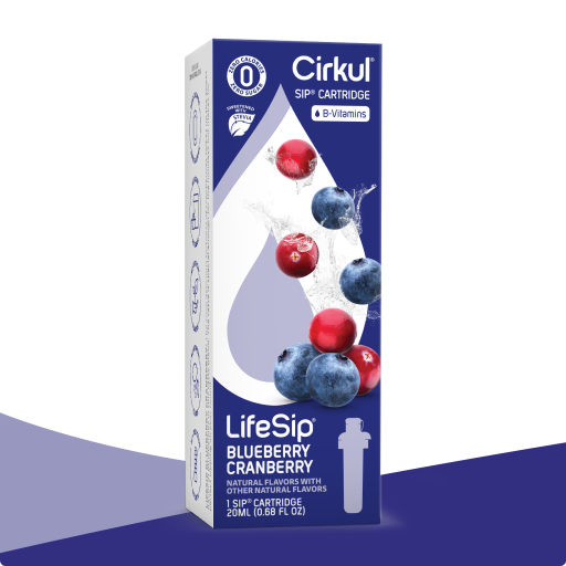 Natural Fruit Flavored LifeSip Blueberry Cranberry (Stevia) PE8M - Electrolyte Hydration Enhanced Taste Cartridges - Default Title