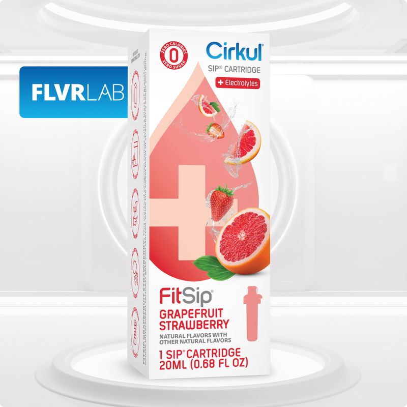 Refreshing Electrolyte FitSip Grapefruit Strawberry QAST - Zero-Calorie Multi-Flavor Sip Pods for Water Bottle - Default Title