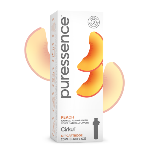 Sugar-Free Puressence Peach (Unsweetened) 2E7U - Zero-Calorie Multi-Flavor Sip Pods for Water Bottle - Default Title